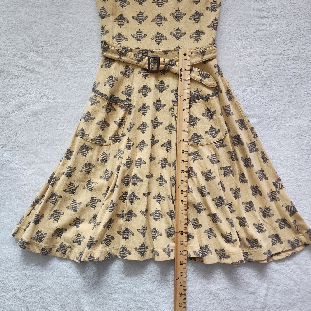 Effie's Heart Dress Size S Yellow And Grey Bee Pattern - Picture 10 of 12
